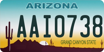 AZ license plate AAI0738
