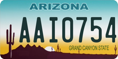 AZ license plate AAI0754