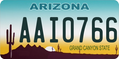AZ license plate AAI0766