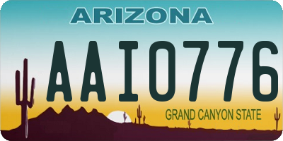 AZ license plate AAI0776