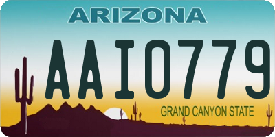 AZ license plate AAI0779