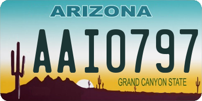 AZ license plate AAI0797