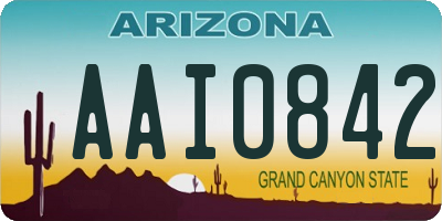 AZ license plate AAI0842