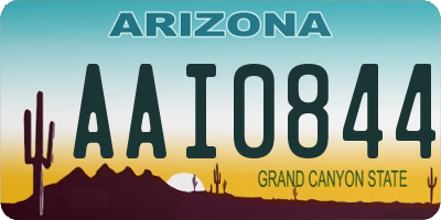 AZ license plate AAI0844