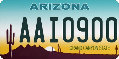 AZ license plate AAI0900