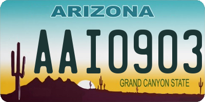 AZ license plate AAI0903
