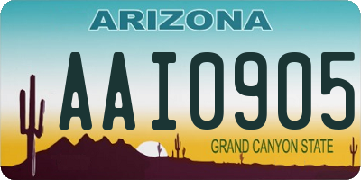 AZ license plate AAI0905