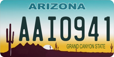AZ license plate AAI0941