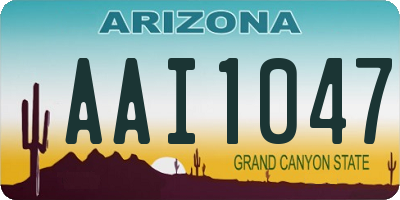 AZ license plate AAI1047