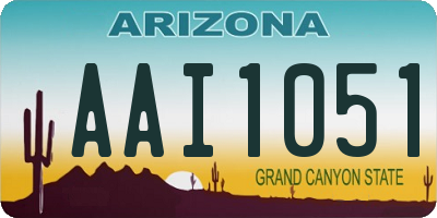 AZ license plate AAI1051