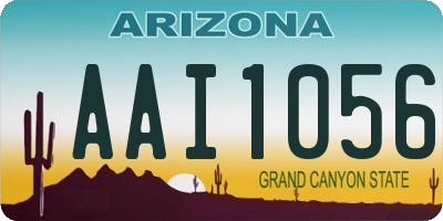 AZ license plate AAI1056