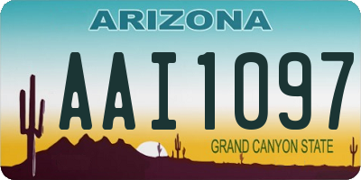 AZ license plate AAI1097