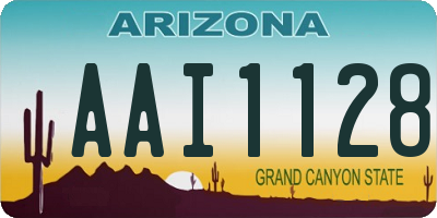 AZ license plate AAI1128