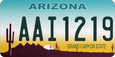 AZ license plate AAI1219