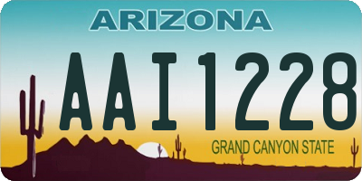 AZ license plate AAI1228