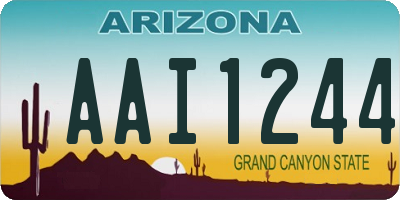 AZ license plate AAI1244