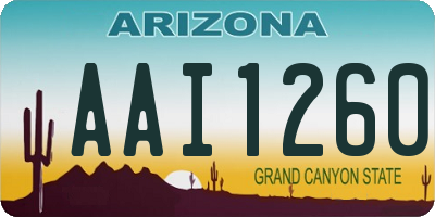 AZ license plate AAI1260