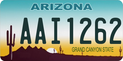 AZ license plate AAI1262