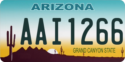 AZ license plate AAI1266