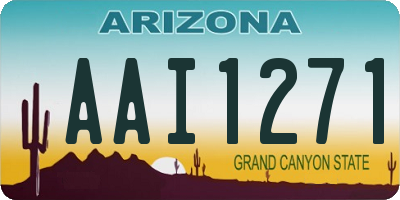 AZ license plate AAI1271