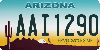 AZ license plate AAI1290