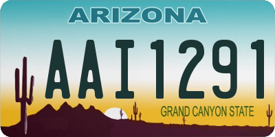 AZ license plate AAI1291