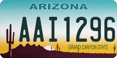 AZ license plate AAI1296