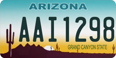 AZ license plate AAI1298
