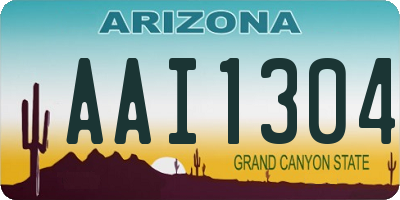 AZ license plate AAI1304