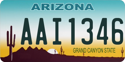 AZ license plate AAI1346