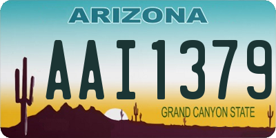 AZ license plate AAI1379