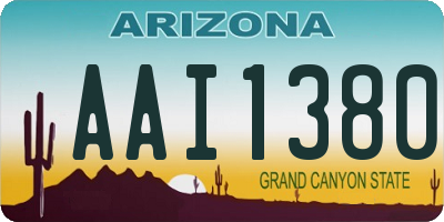 AZ license plate AAI1380