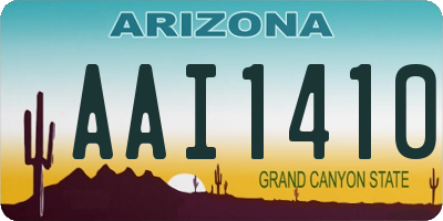 AZ license plate AAI1410