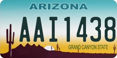 AZ license plate AAI1438