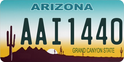 AZ license plate AAI1440