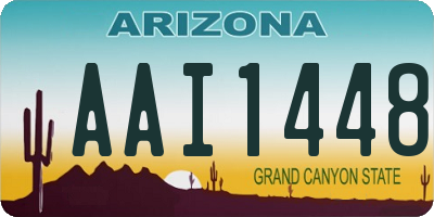 AZ license plate AAI1448