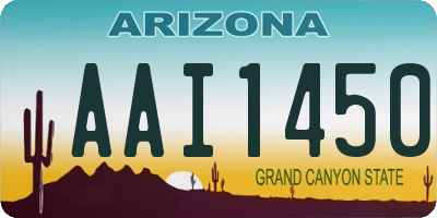 AZ license plate AAI1450
