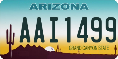 AZ license plate AAI1499