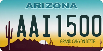 AZ license plate AAI1500