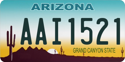 AZ license plate AAI1521