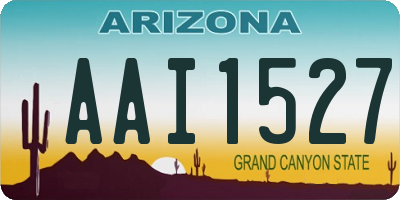 AZ license plate AAI1527