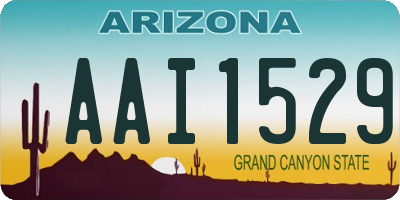 AZ license plate AAI1529