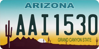 AZ license plate AAI1530