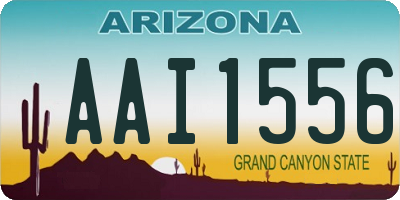 AZ license plate AAI1556