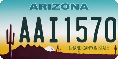 AZ license plate AAI1570