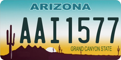 AZ license plate AAI1577