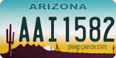 AZ license plate AAI1582
