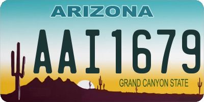 AZ license plate AAI1679