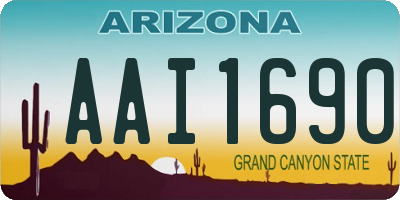 AZ license plate AAI1690