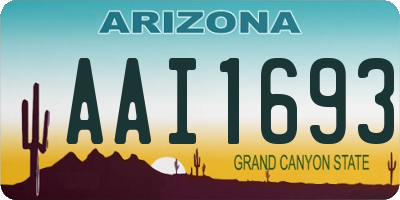 AZ license plate AAI1693